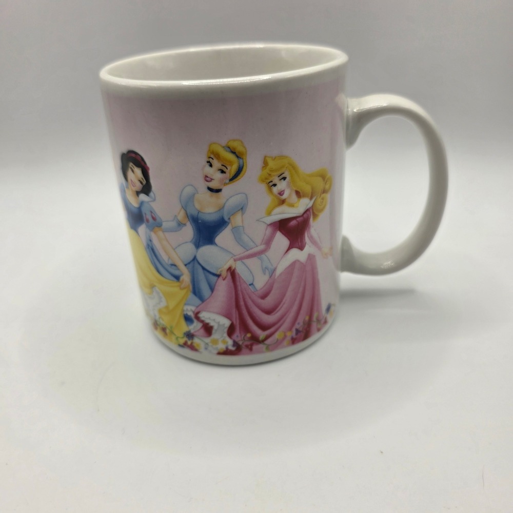 Disney Princess Ceramic Coffee Mug Gibson Snow White Cinderella Aurora Pink
